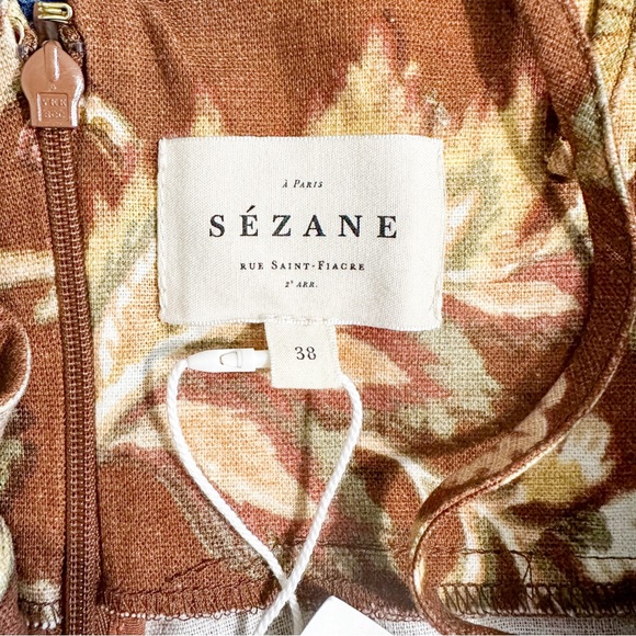 Sezane Chiaretta Dress Adana Maxi Floral Size 36 38 US 4 6 NWT - Picture 7 of 13